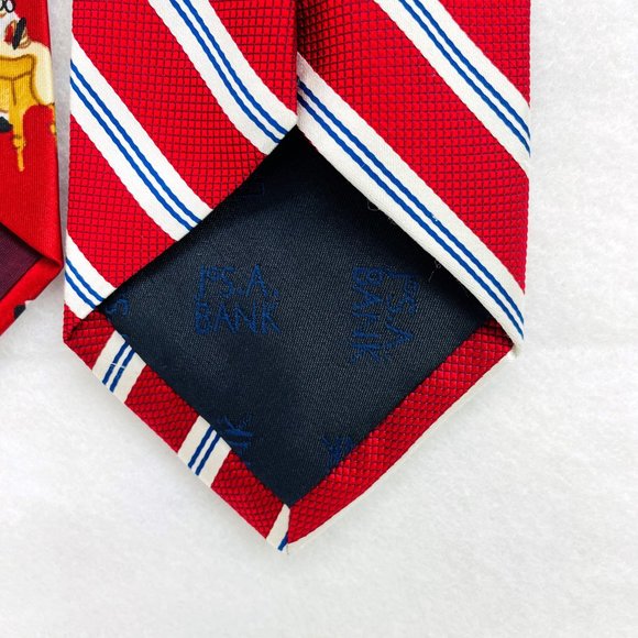 Lot of 2- Jos A Bank Necktie Striped 100% Silk/Noel Christmas Design Polyester - Picture 7 of 16